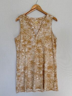 LILLY PULITZER Women’s Large Dev Dress Sand Bar Palm Beach Paradise Print